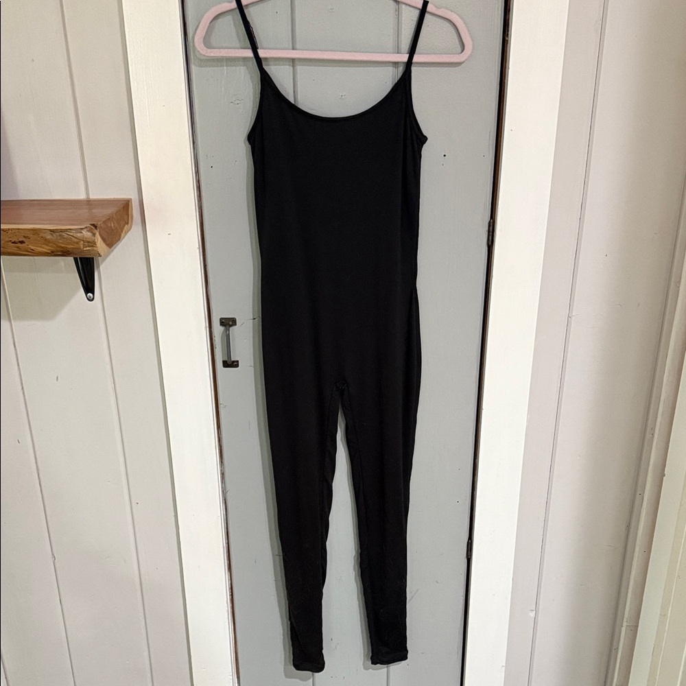 Women’s Black Spaghetti-Strap Jumpsuit